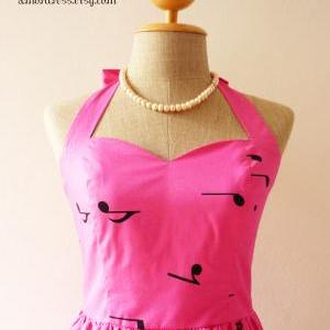 Music Lover Dress Music Dress Pink Retro Party..