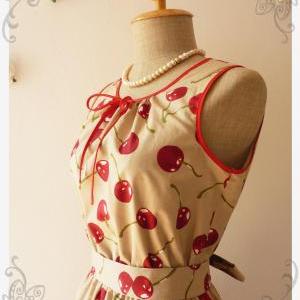 Cherry Tea Dress My Cherry Dress Brown Khaki With..