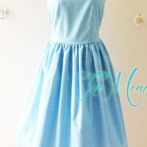 Blue Party Dress Blue Dress Vintage Inspired Dress..
