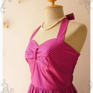 Purple Dress Vintage Style Dress Handmade Vintage..