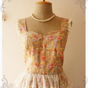 Angel Wing Sweet Dress Floral Dress..