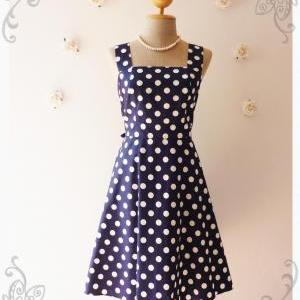 Navy Dress Vintage Inspired Dress Vintage Style..