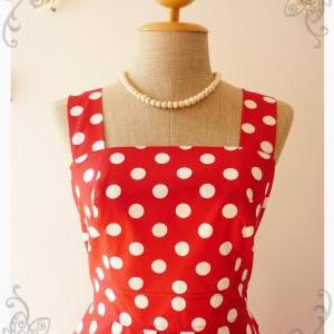 Red Summer Dress Bridesmaid Dress Vintage Style..