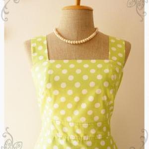 Lime Green Summer Dress Bridesmaid Dress Vintage..