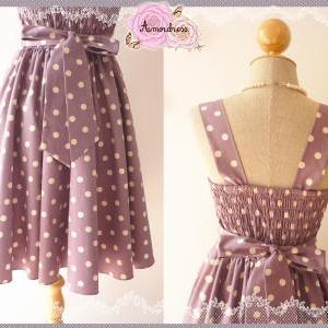 Purple Summer Dress Bridesmaid Dress Vintage Style..