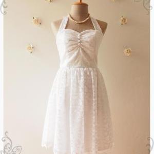 White Lace Dress Vintage Inspired Lace Dress Party..