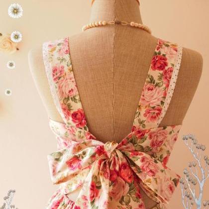 Fairy Wings Floral Summer Dress Vintage Inspired..