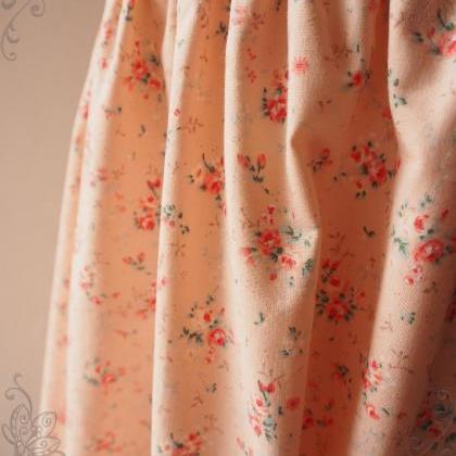 Floral Dress, Peach Dress, Princess Dress, Vintage..