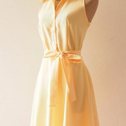 Pastel Yellow Dress,yellow Bridesmaid Dress,..