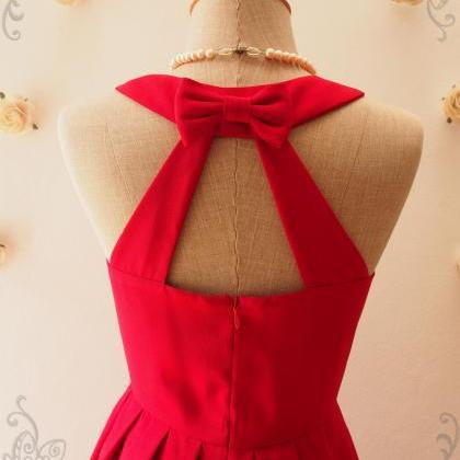 Love Potion - Red Bridesmaid Dress, Red Backless..