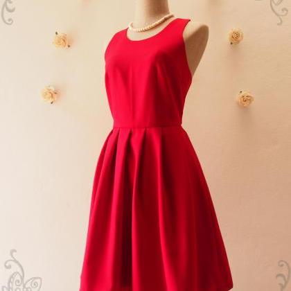 Love Potion - Red Bridesmaid Dress, Red Backless..