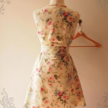 Floral Dress, Light Khaki Sundress, Maternity..