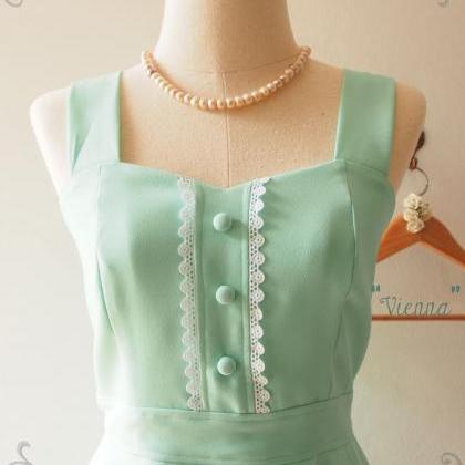 Mint Green Bridesmaid Dress, Mint Green Skater..