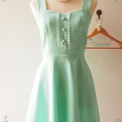 Mint Green Bridesmaid Dress, Mint G..