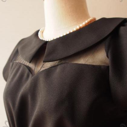 Black Collar Dress Peter pan Collar..
