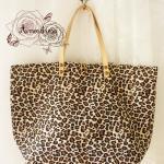 Leopard Tote Bag Printed Canvas Bag Genuine..