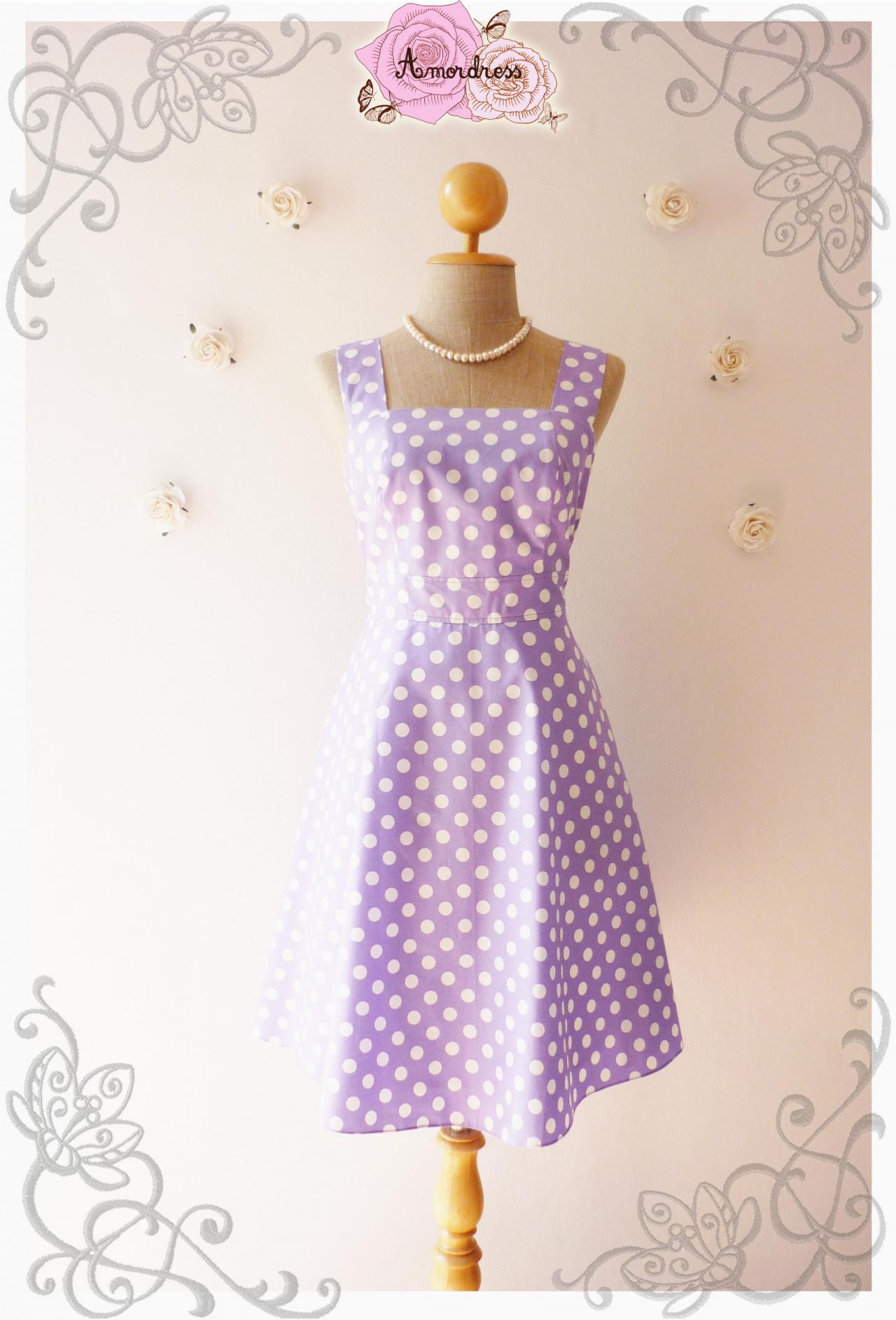 Pastel Purple Summer Dress Bridesmaid Dress Vintage Style Dress-size Xs,s,m,l,xl