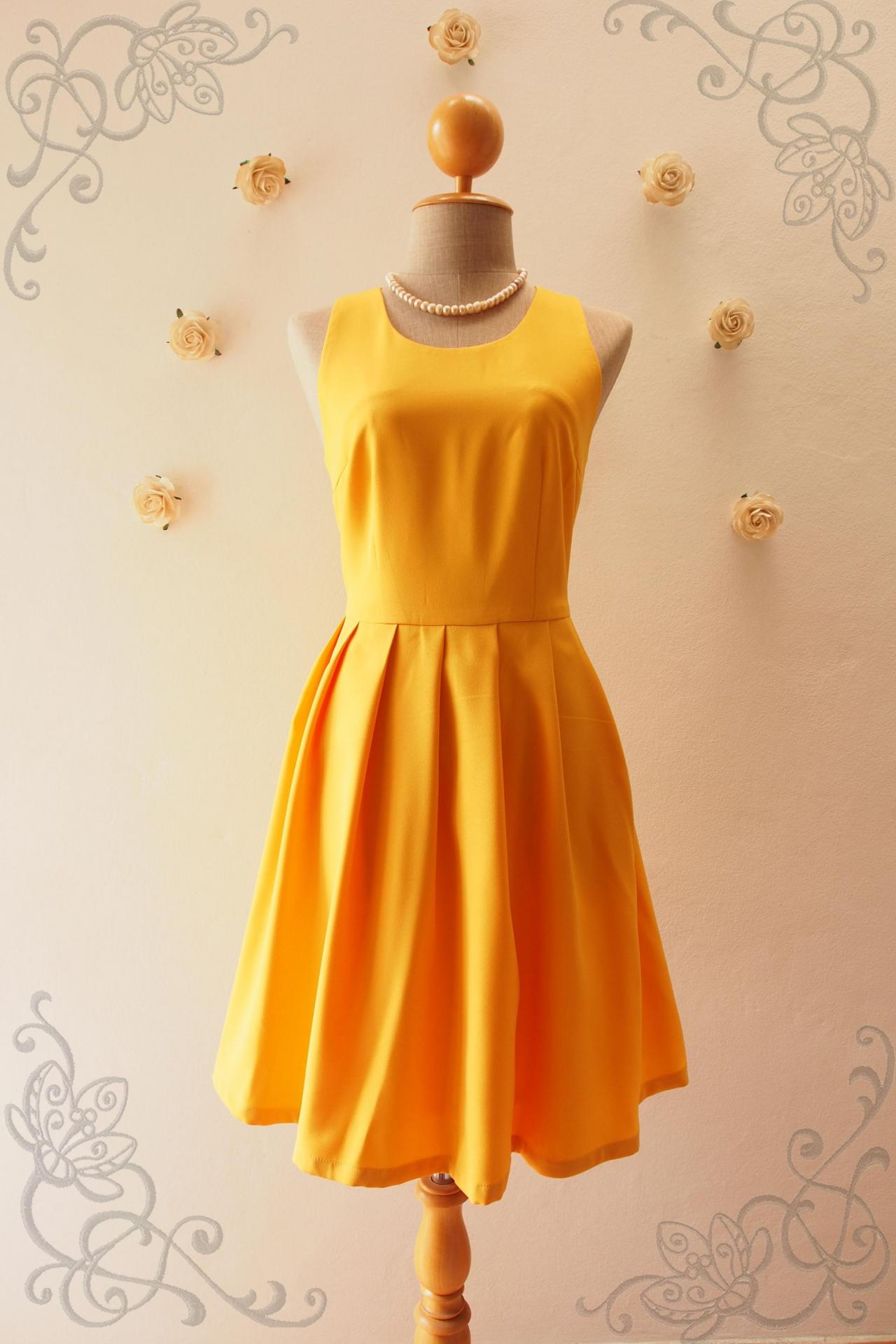 Love Potion - Mustard Bridesmaid Dress, Mustard Yellow Dress,yellow Graduation Dress, Yellow Sundress,summer Dress, Mustard Skater Dress, Shirt