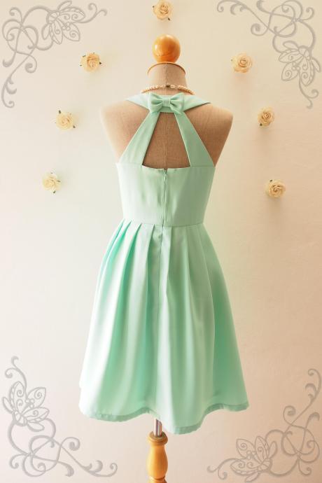 Love Potion - Mint Green Dress, Mint Bridesmaid Dress, Mint Green Party Dress, Vintage Inspired, Audrey Hepburn Dress, Skater Dress, Mint Formal