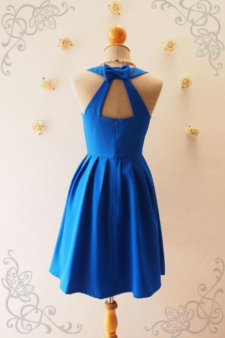 Love Potion - Royal Blue Party Dress,blue Bridesmaid Dress,royal Blue Dress, Vintage Inspired, Audrey Hepburn Dress, Skater Dress, Mint Formal