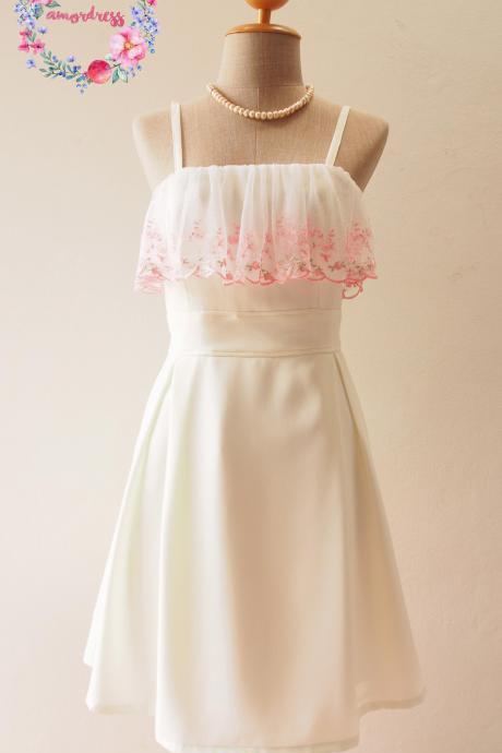 Bella - Pure White Dress, White Prom Dress, Cocktail Dress, White Wedding Dress, White Sundress, White Reception Dress, Xs-xl