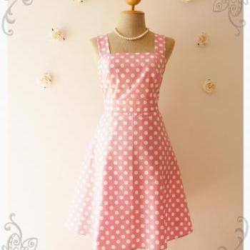 Pink Summer Dress Bridesmaid Dress Vintage Style Dress-Size XS,S,M,L,XL