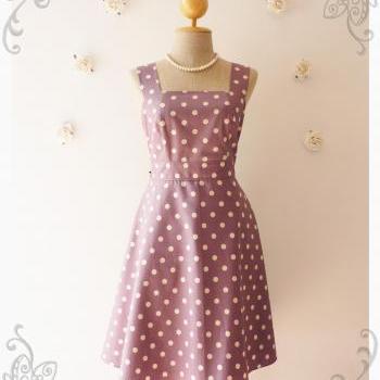 Purple Summer Dress Bridesmaid Dress Vintage Style Dress-Size XS,S,M,L ...