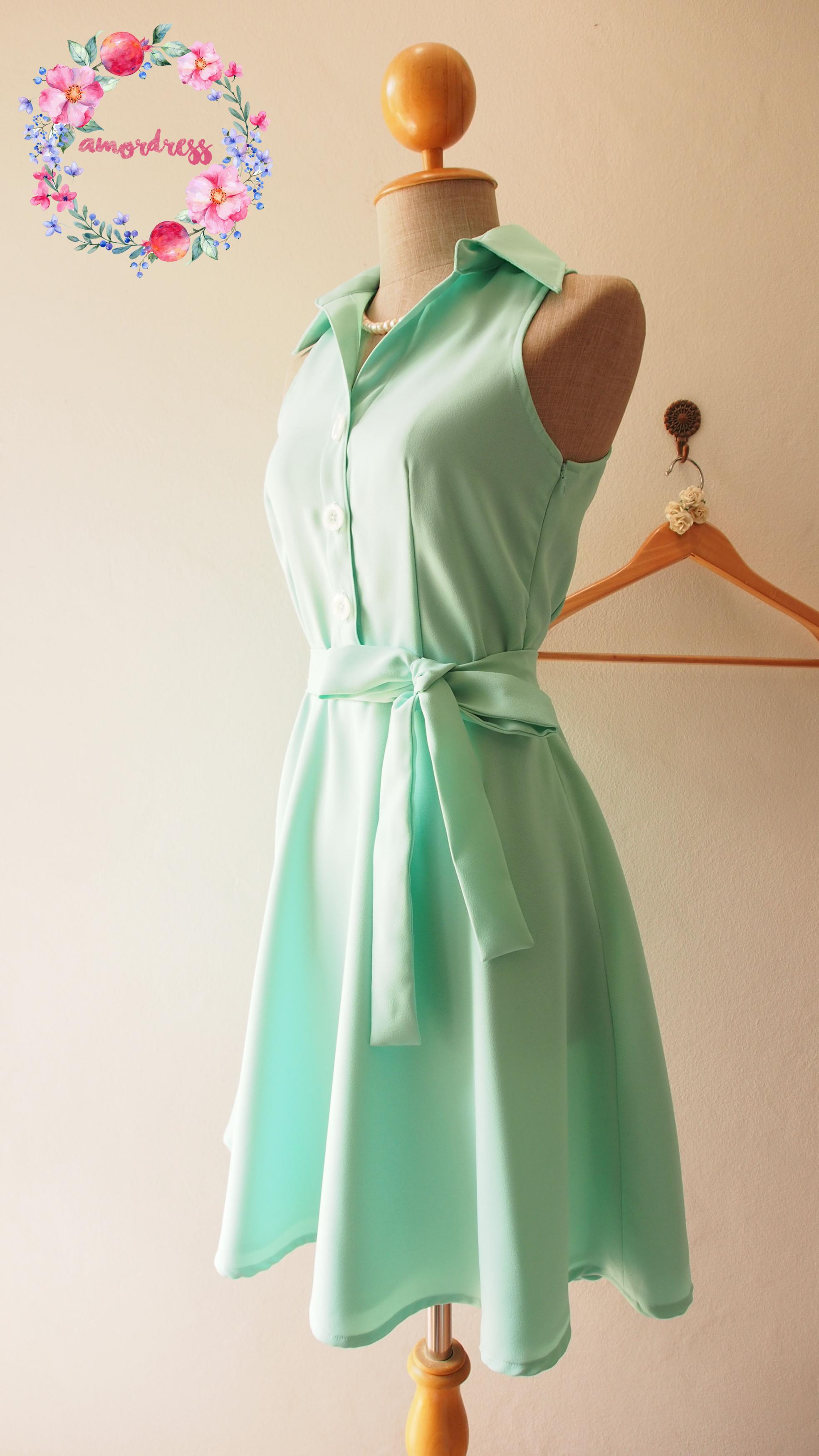mint green summer dress